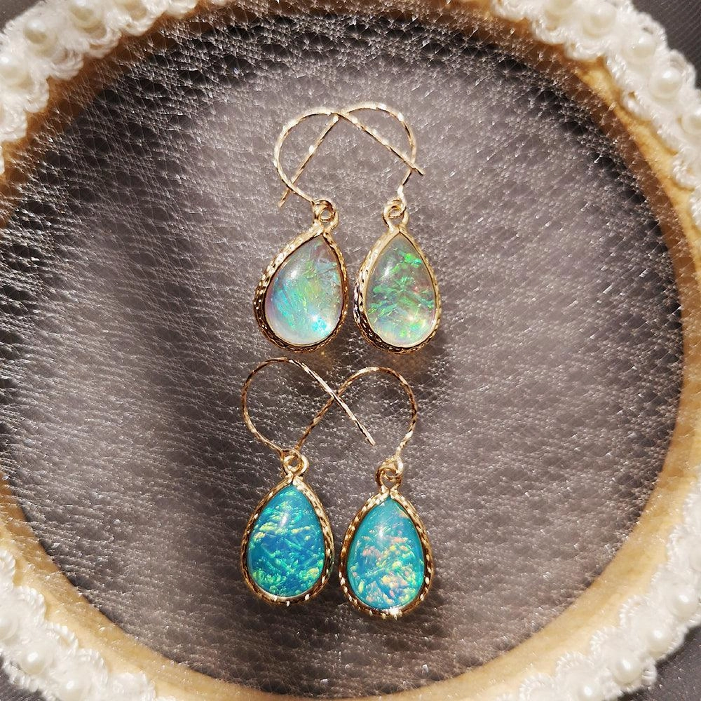 Earrings Without Ear Holes, Spiral Ears With Water Drop Earrings