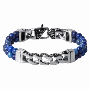 Eclipse Lapis Steel Men's Bracelet 