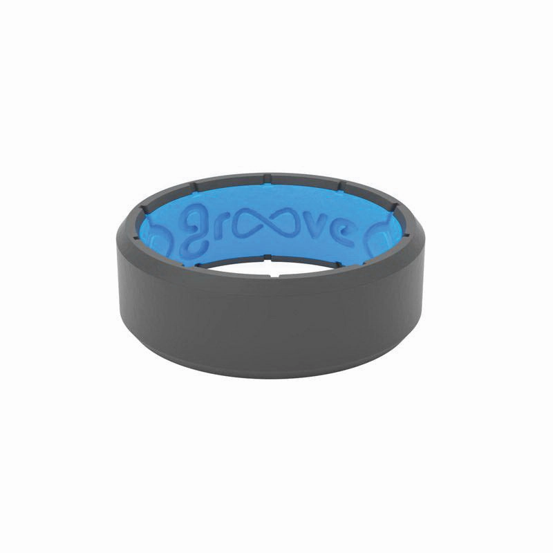 Edge Deep Stone Groove Ring texture-rose-gold  