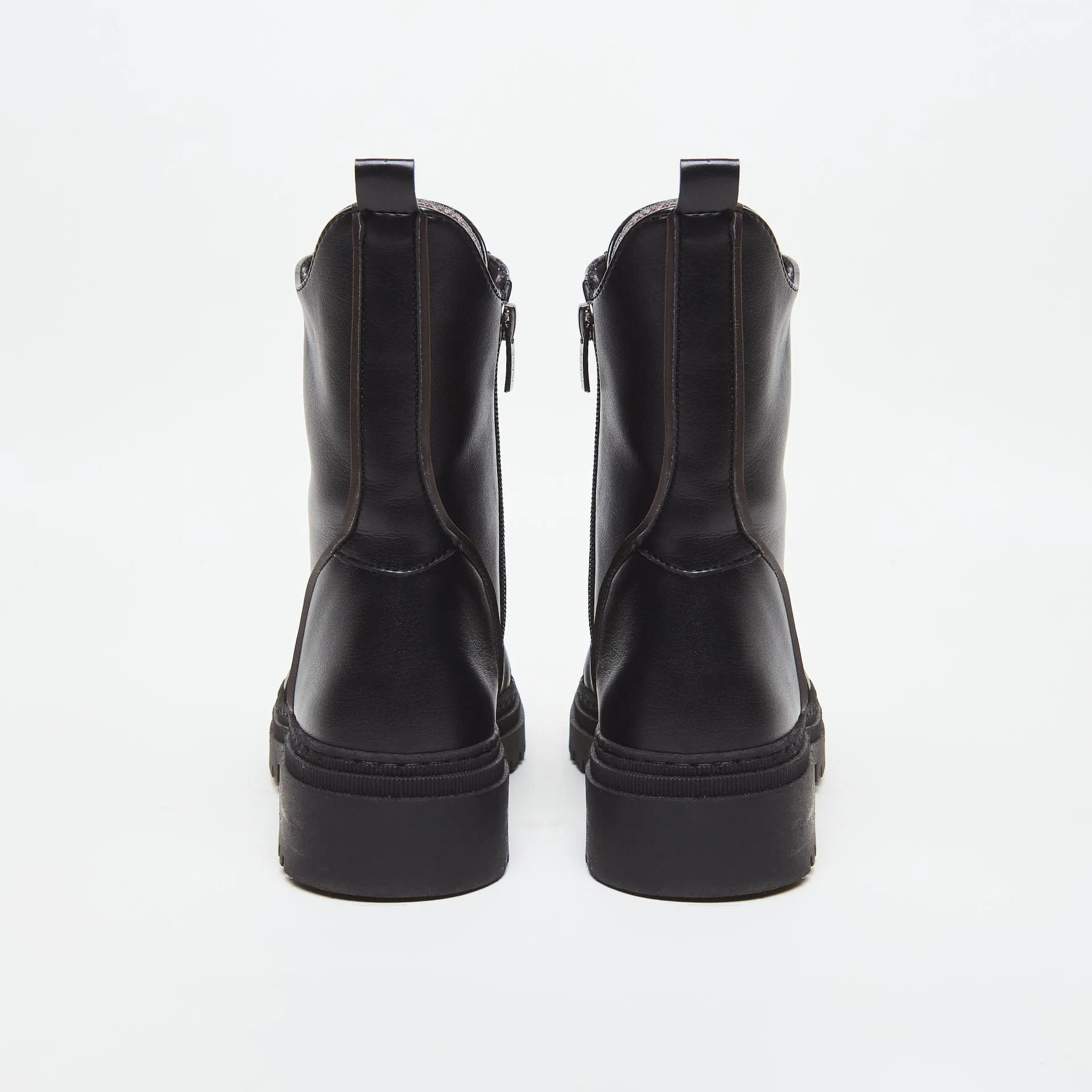 Edi Vegan Leder Knöchelstiefel | Schwarz