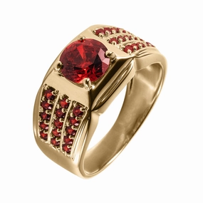 Electro Techmaster Red Blaze Men's Ring 