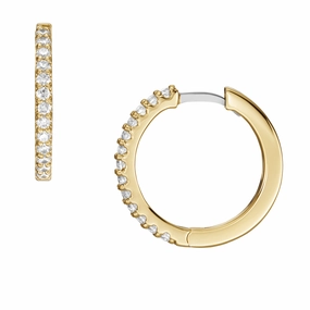 Ellis All Stacked Up Gold-Tone Brass Glitz Hoop Earrings fashion-jewelry  
