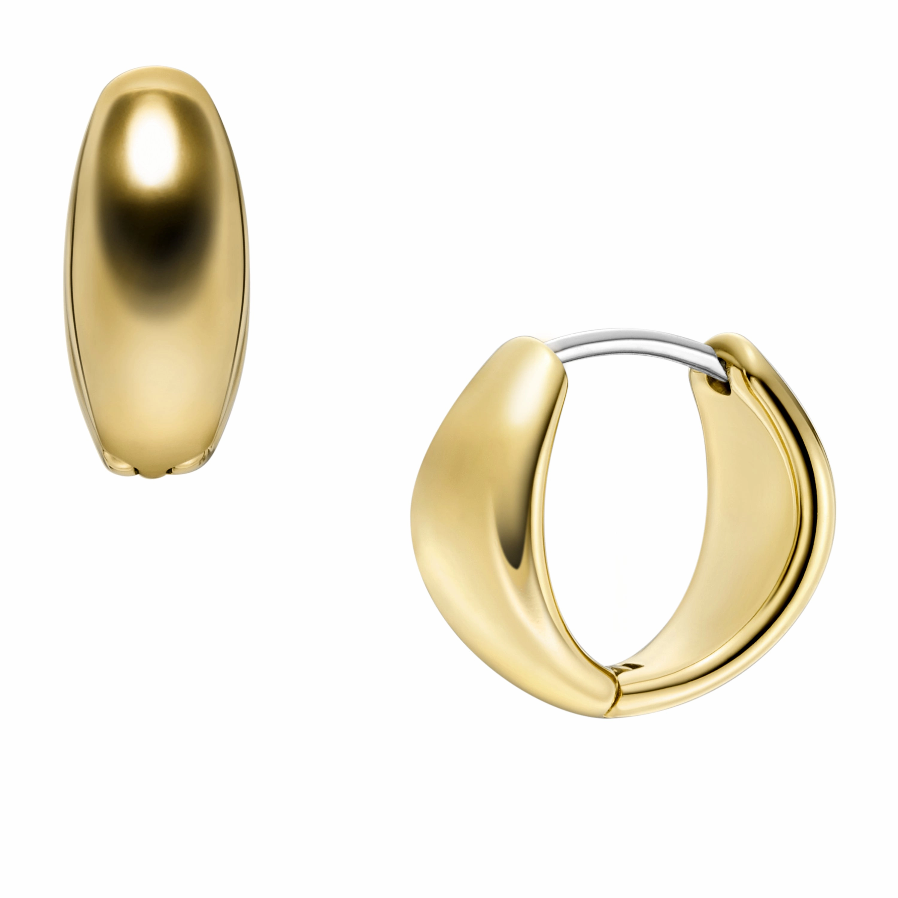 Ellis All Stacked Up Gold-Tone Stainless Steel Hoop Earrings