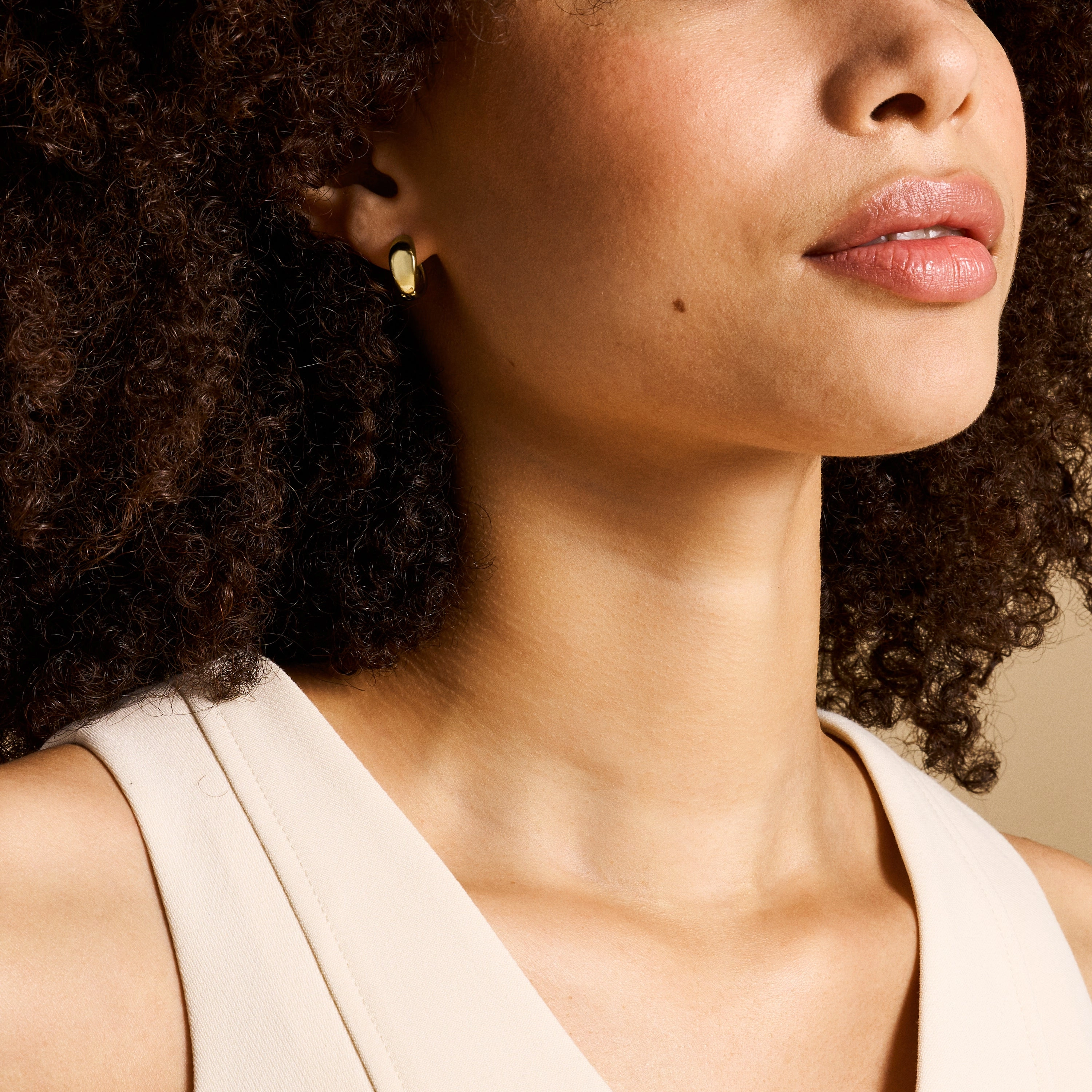 Ellis All Stacked Up Gold-Tone Stainless Steel Hoop Earrings