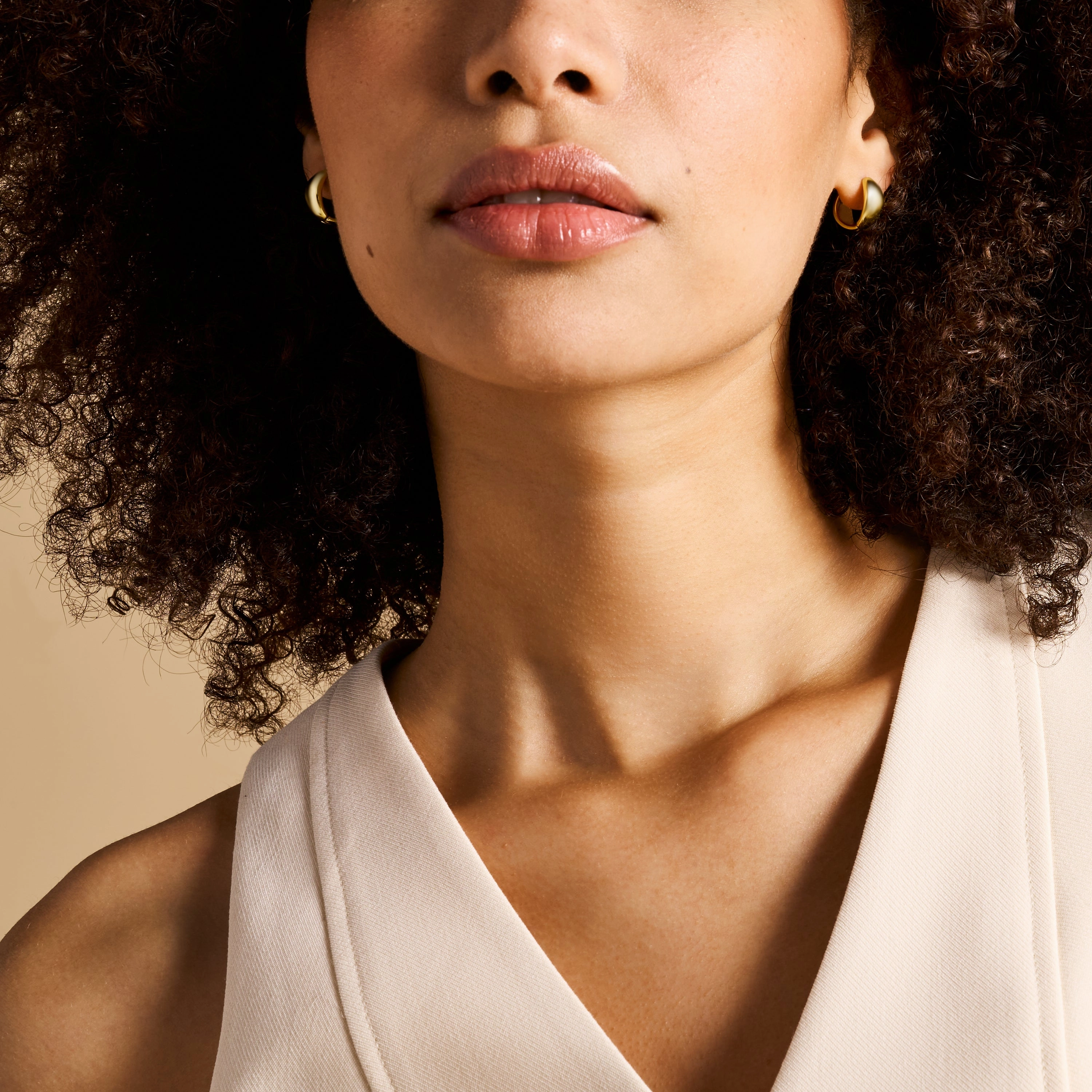 Ellis All Stacked Up Gold-Tone Stainless Steel Hoop Earrings