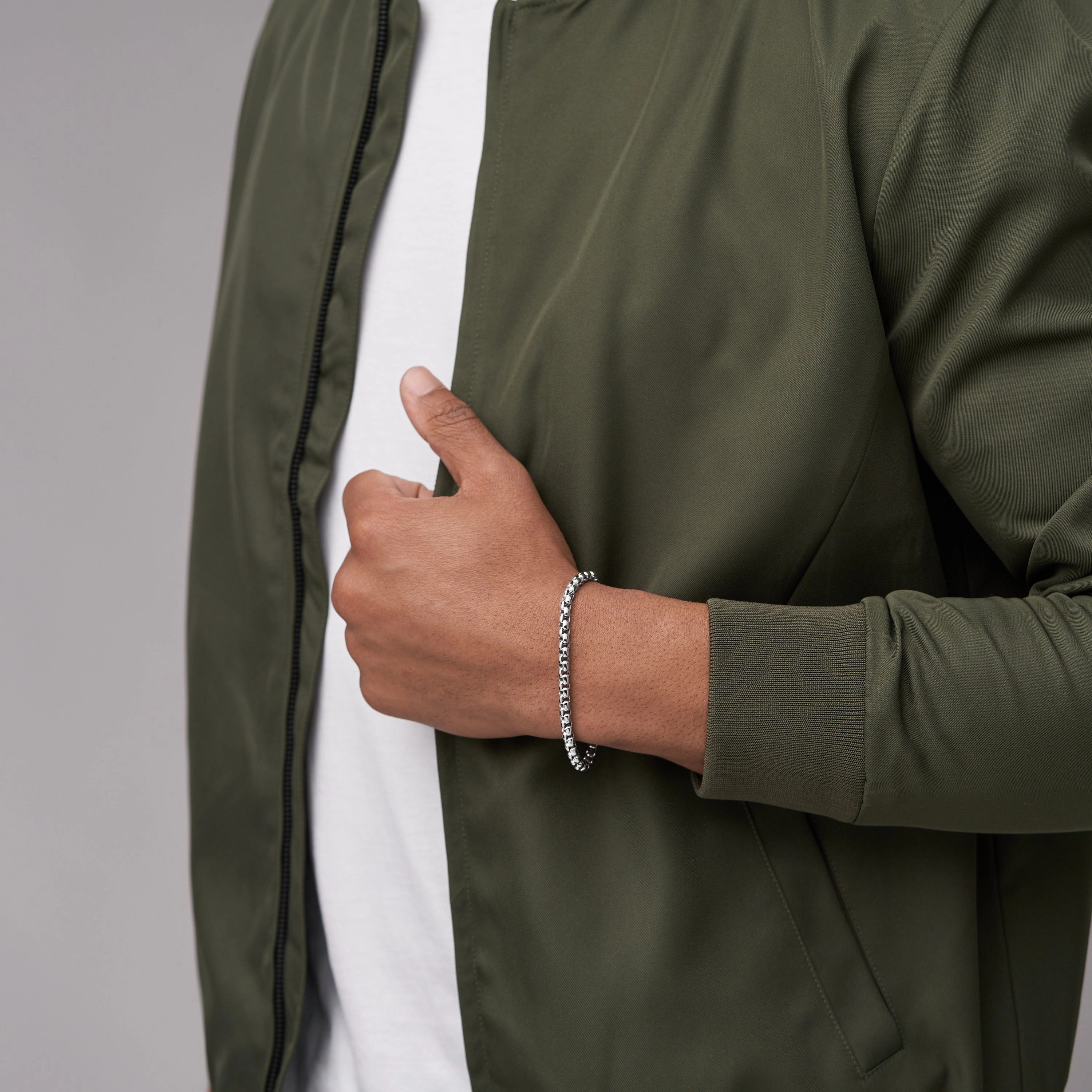 Ellis All Stacked Up Stainless Steel Chain Bracelet