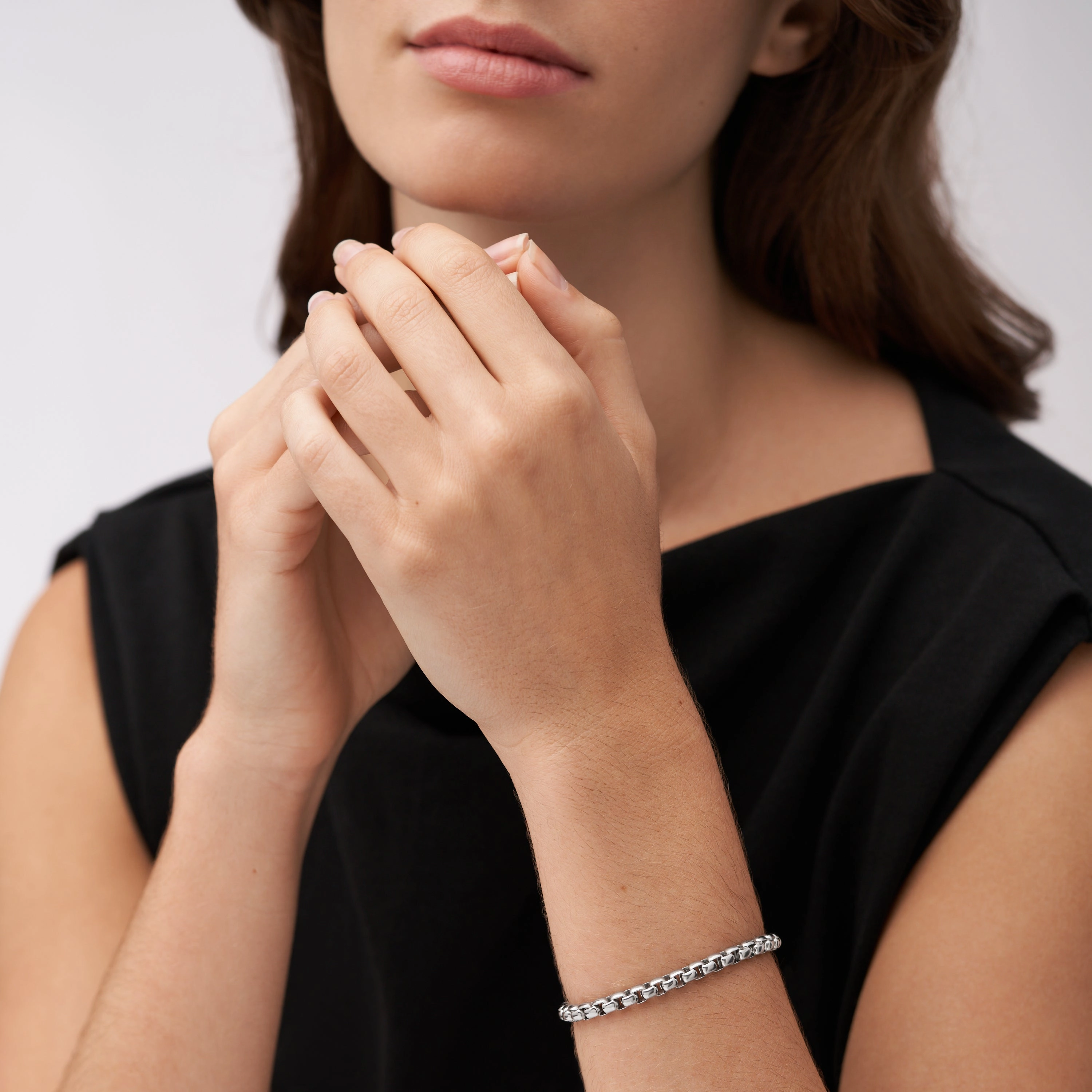Ellis All Stacked Up Stainless Steel Chain Bracelet