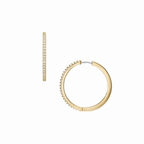 Ellis Pav Glitz Gold-Tone Brass Hoop Earrings fashion-jewelry  