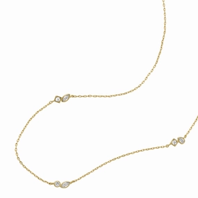 Ellis Toi Et Moi Gold-Tone Brass Station Necklace fashion-jewelry  