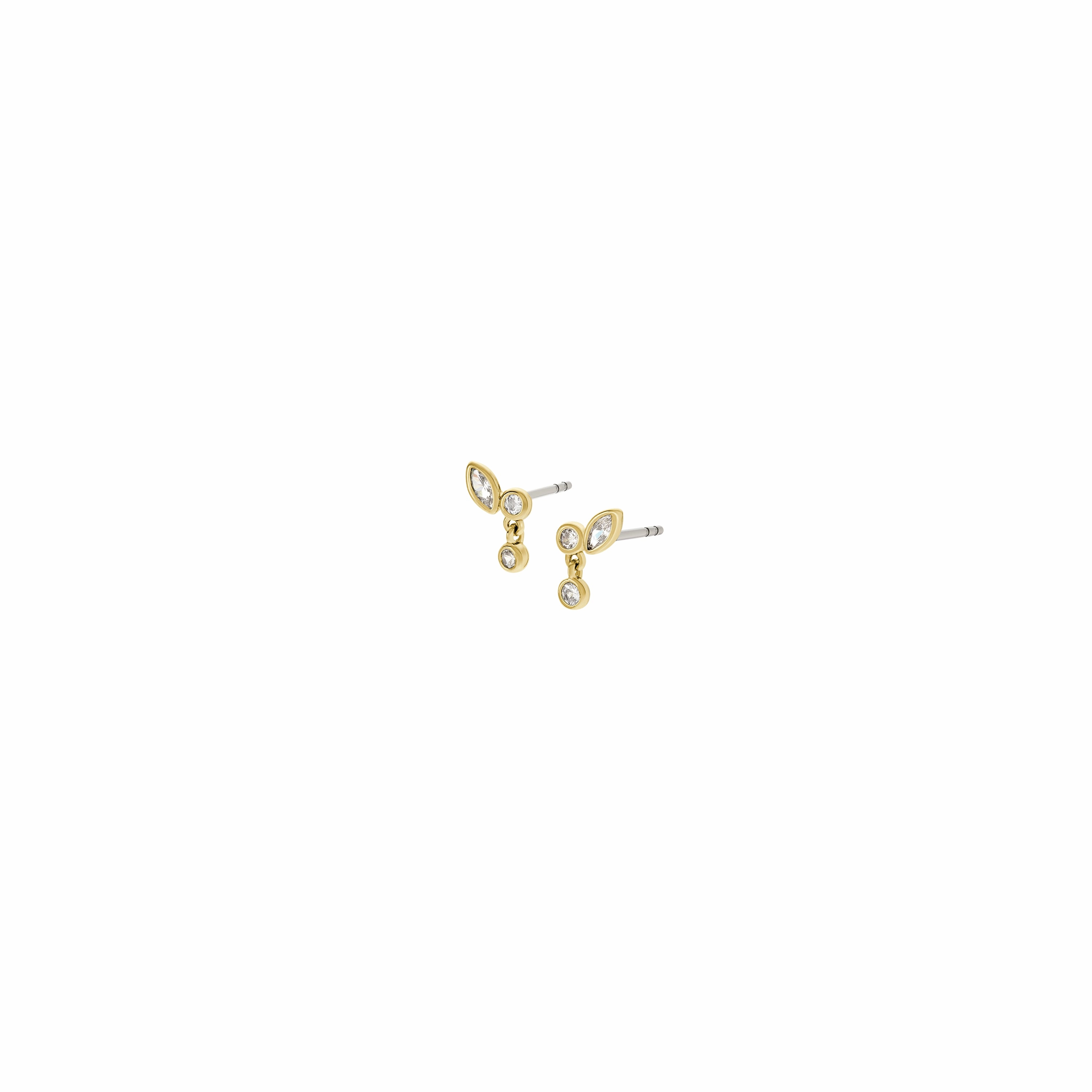 Ellis Toi Et Moi Gold-Tone Brass Stud Earrings