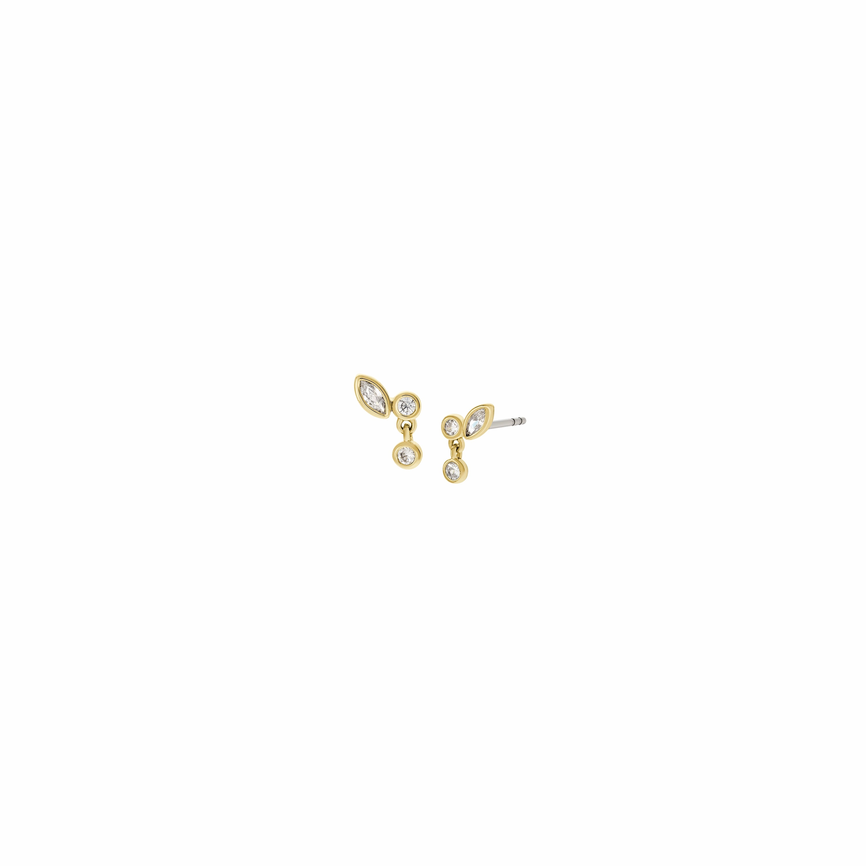 Ellis Toi Et Moi Gold-Tone Brass Stud Earrings