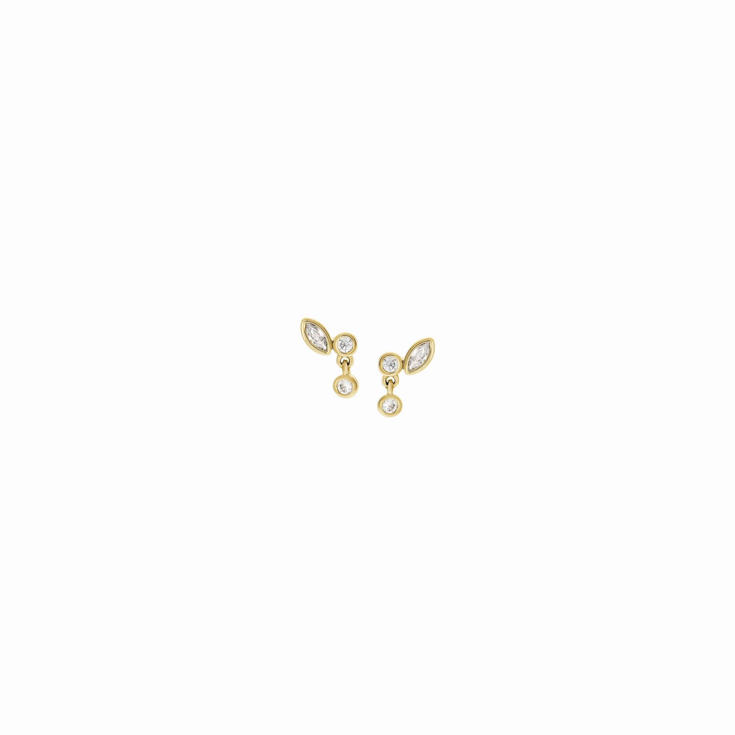 Ellis Toi Et Moi Gold-Tone Brass Stud Earrings fashion-jewelry  