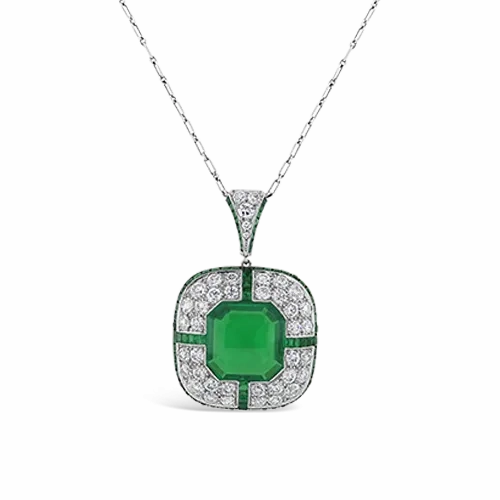 Emerald &amp; Diamond Pendant