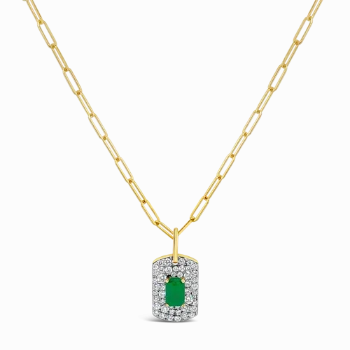 Emerald &amp; Diamond Pendant