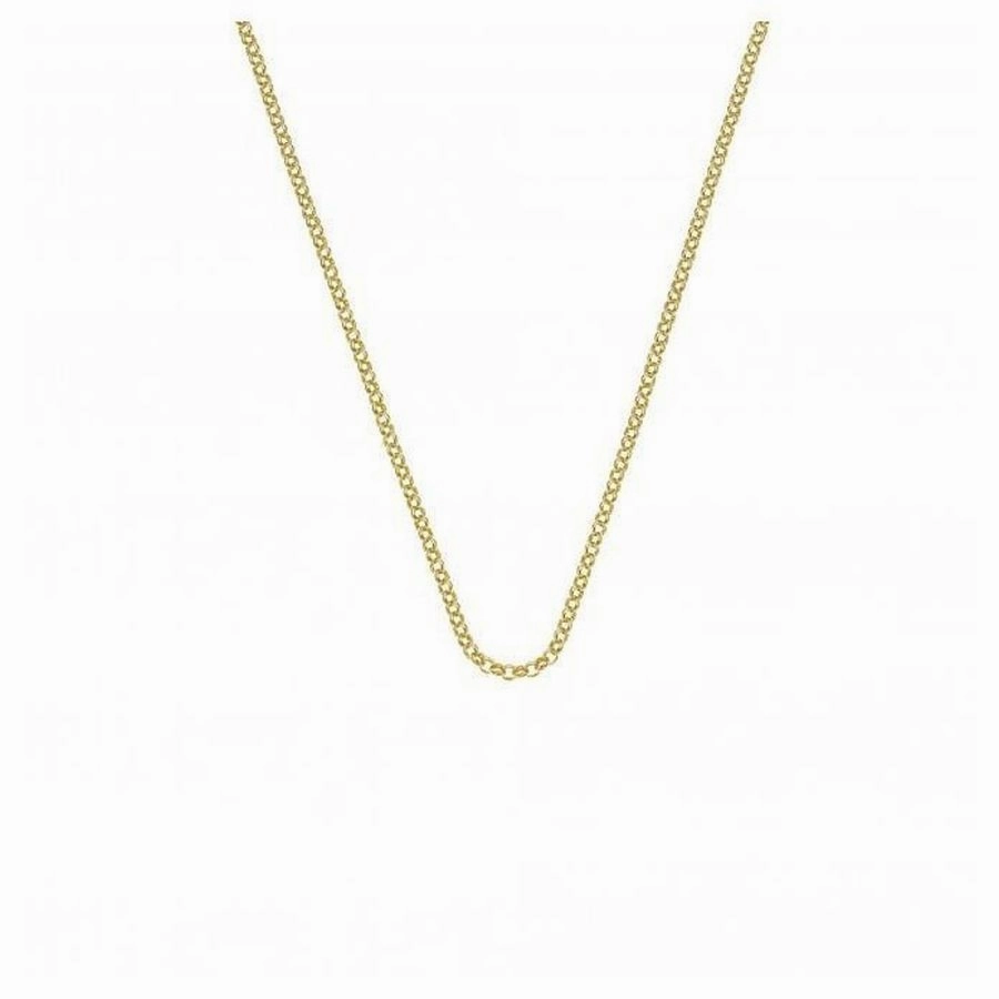 Emozioni Gold Plated Silver 30" Belcher Chain texture-silver-ornament  