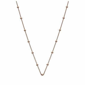 Emozioni rose gold plate silver intermittent bead chain. texture-silver-ornament  
