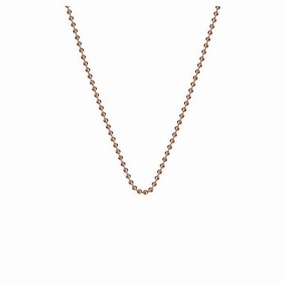 Emozioni rose gold plated silver 30' Bead link chain. texture-silver-ornament  
