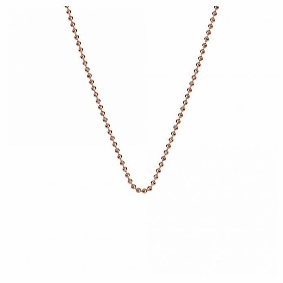 Emozioni rose gold plated silver 30' Bead link chain. texture-silver-ornament  