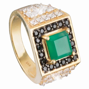 Emperor Green Onyx Men's Ring 