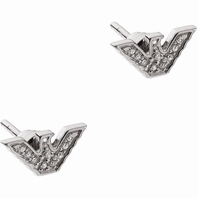 Emporio Armani Women's Silver Sterling Silver Stud Earring fashion-jewelry  
