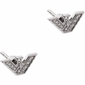 Emporio Armani Women's Silver Sterling Silver Stud Earring 