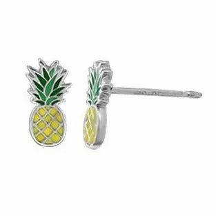 Enamel Pineapple Studs
