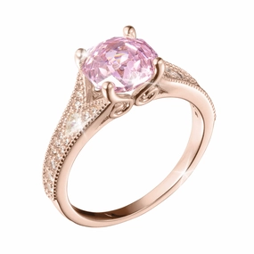Enchanted Rose Pink Ladies Ring hand-chain-bracelet  