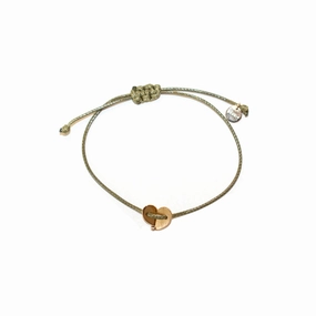 Esprit Bracelet Army Green Color String With Rosegold Heart Shape Charm Matt & Glowsy Finish fashion-jewelry  