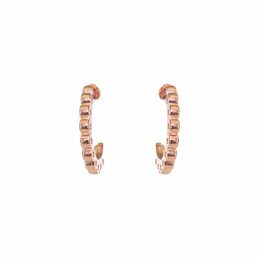 Esprit Earrings Ip Rosegold C Style With Crystal 
