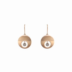 Esprit Earrings Rosegold Color StainlessSteelWith Stone 