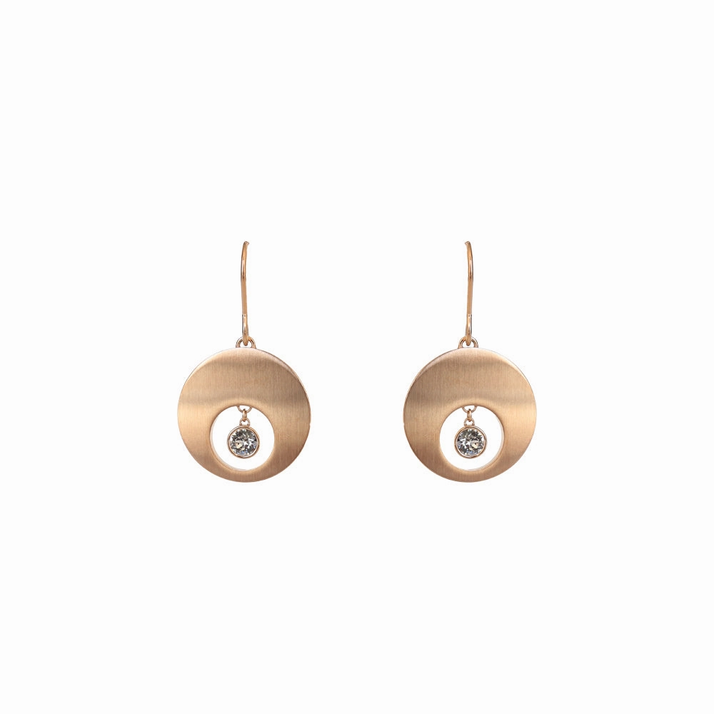 Esprit Earrings Rosegold Color StainlessSteelWith Stone 