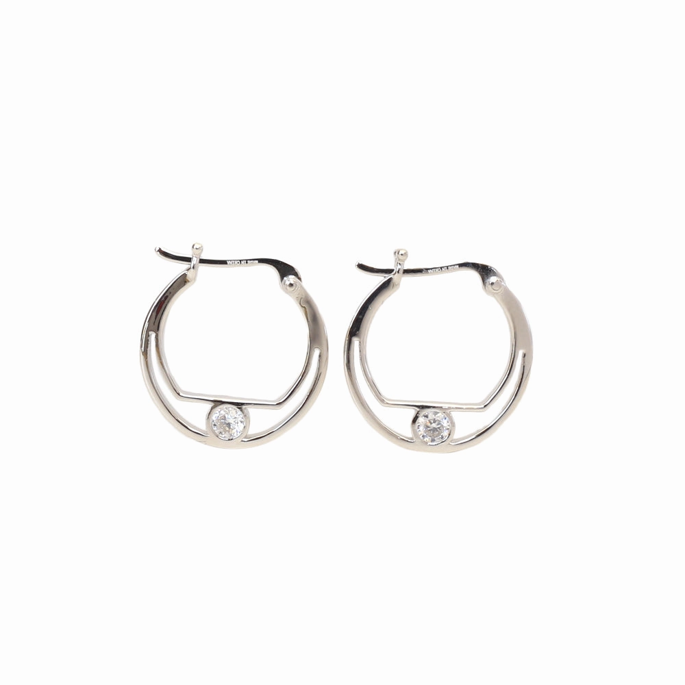 Esprit Earrings Silver Color 925 Silver And Stone 