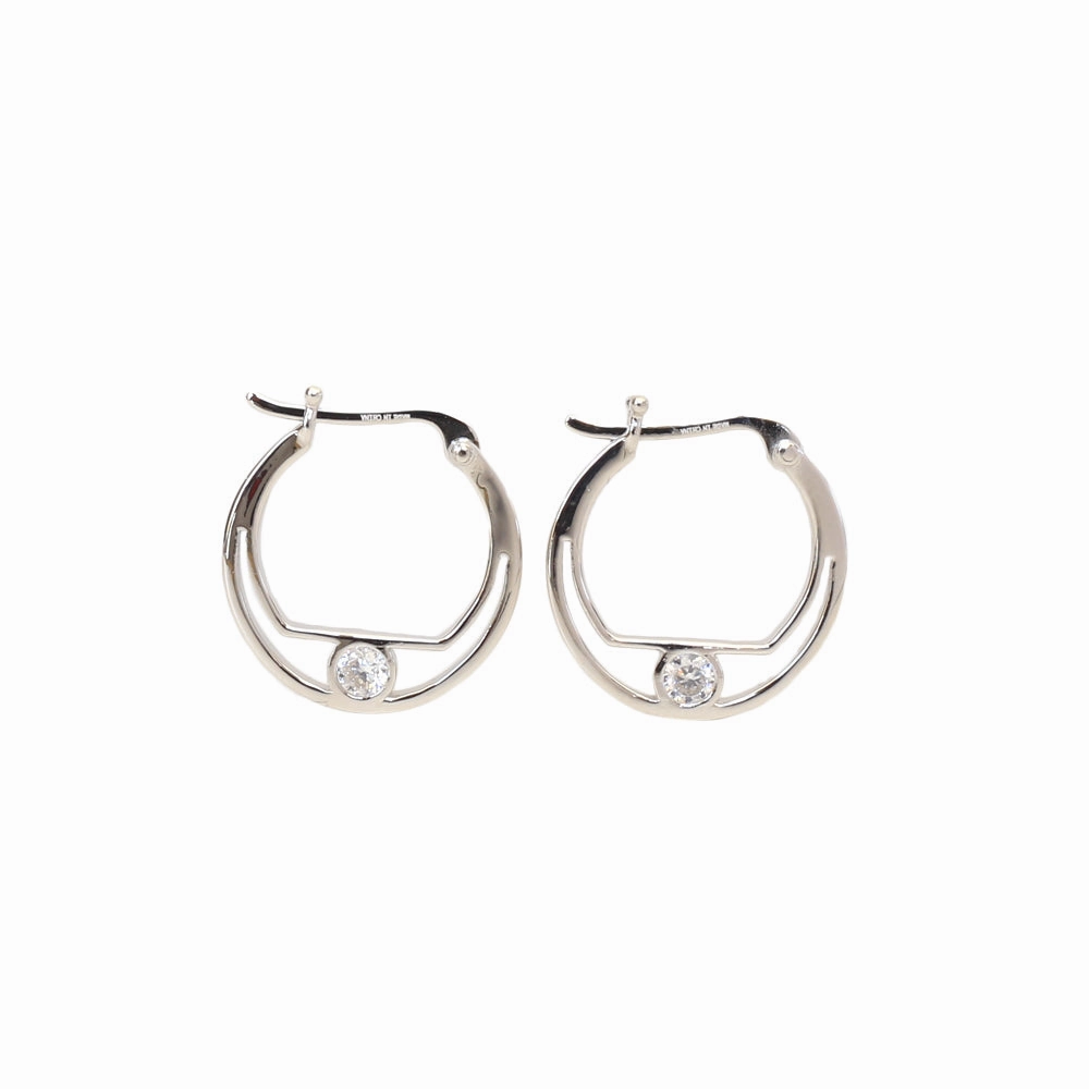 Esprit Earrings Silver Color 925 Silver And Stone 