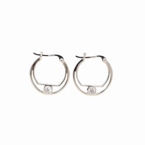 Esprit Earrings Silver Color 925 Silver And Stone 