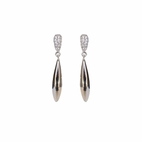 Esprit Earrings Silver Color?With Oval Shape Dangling Style & ?Stones 925 Silver fashion-jewelry  