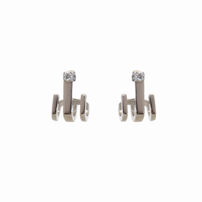Esprit Earrings Silver Color With Stone Design fashion-jewelry  