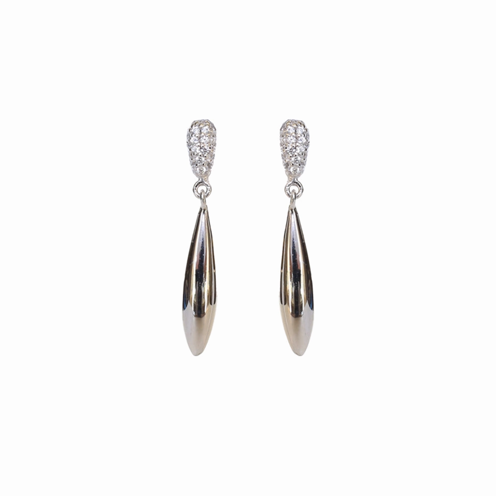 Esprit Earrings Silver ColorWith Oval Shape Dangling Style & Stones 925 Silver 
