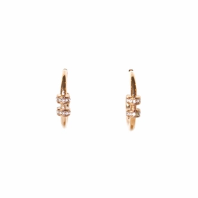 Esprit Earrings Silver With C Style And Stone Design 