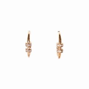 Esprit Earrings Silver With C Style And Stone Design 
