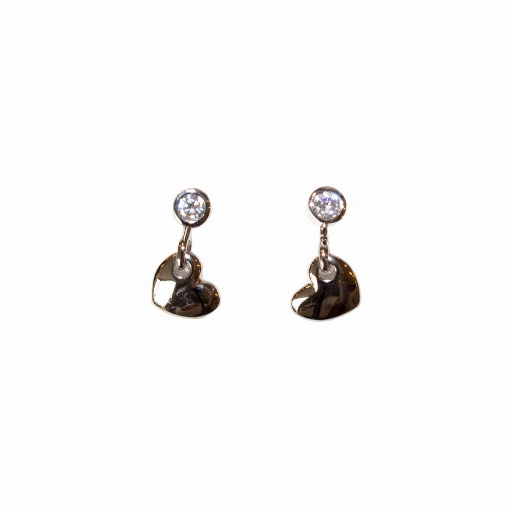Esprit Earrings Silver With Stone & Heart Shape Design fashion-jewelry  
