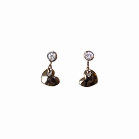 Esprit Earrings Silver With Stone & Heart Shape Design fashion-jewelry  