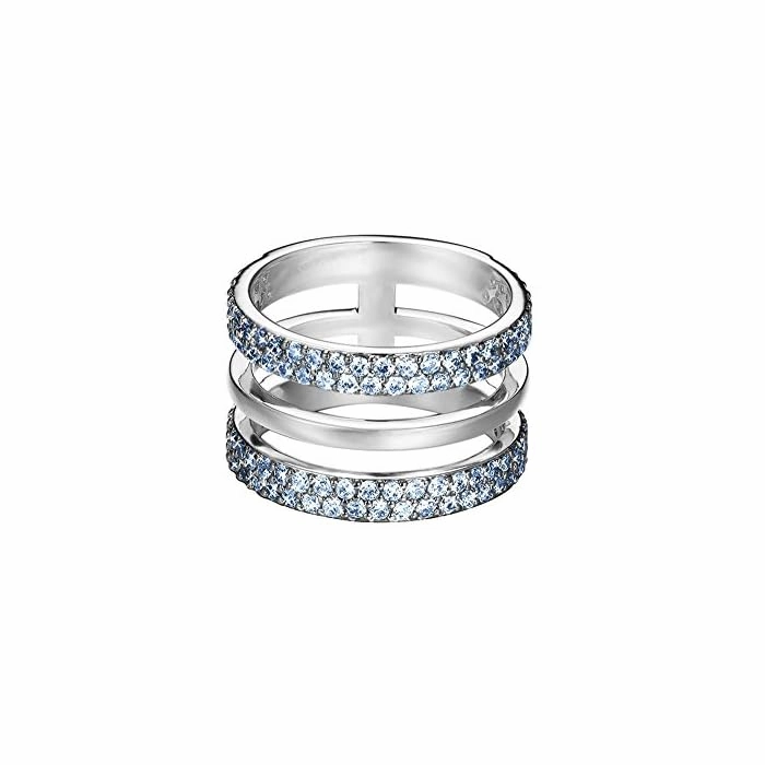 Esprit Ladies Silver Color Ring With? Blue Stone Design fashion-jewelry  