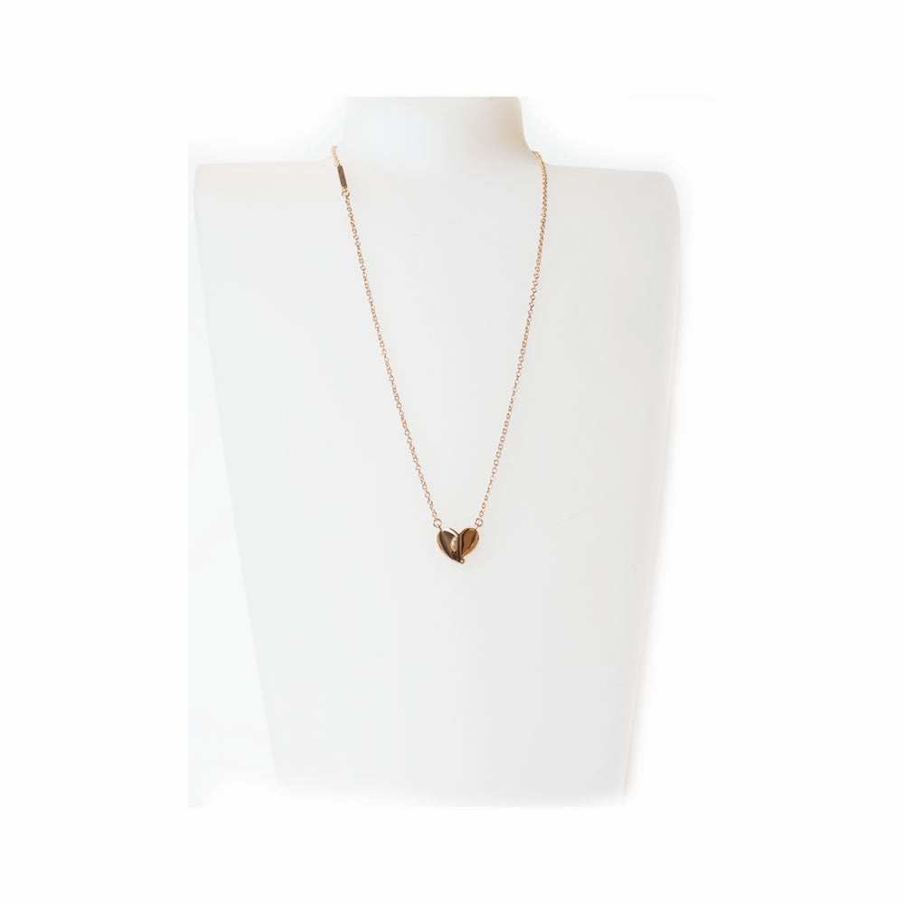 Esprit Necklace Rosegold Chain With Heart Shape Matt & Glowsy Finish Pendant