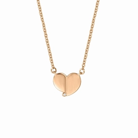 Esprit Necklace Rosegold Chain With Heart Shape Matt & Glowsy Finish Pendant fashion-jewelry  