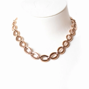 Esprit Necklace Rosegold Oval Shape Chain Glossy Finish fashion-jewelry  