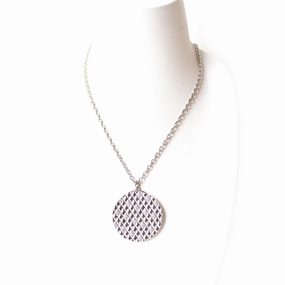 Esprit Necklace Silver Chain With Round Pendant With Stone fashion-jewelry  