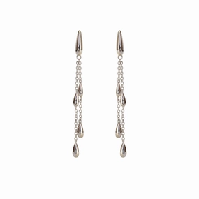 Esprit Ring Silver Color Dangling Style Tear Drop Shape 9.25 Silver 