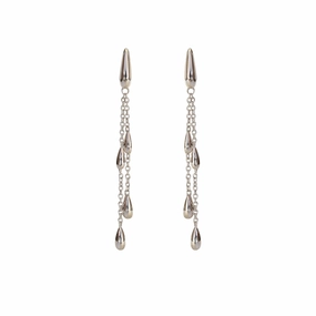 Esprit Ring Silver Color Dangling Style Tear Drop Shape 9.25 Silver fashion-jewelry  