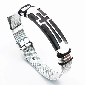 Eternal Cross Black hand-chain-bracelet  