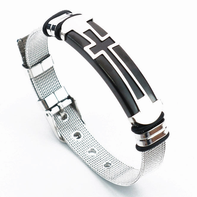 Eternal Cross Black hand-chain-bracelet  